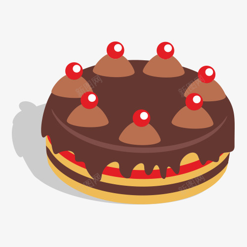 巧克力生日蛋糕png免抠素材_新图网 https://ixintu.com 卡通 生日蛋糕图片 美味食品 蛋糕