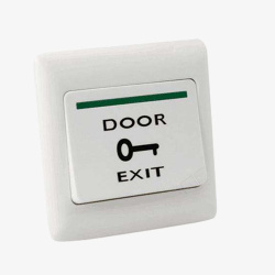 白色门禁白色塑料门禁开门按钮高清图片