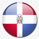 多米尼加共和国国旗国圆形世界旗图标图标