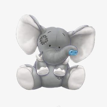 卡通玩具灰色的小象png免抠素材_新图网 https://ixintu.com 卡通玩具 小象 手绘 灰色