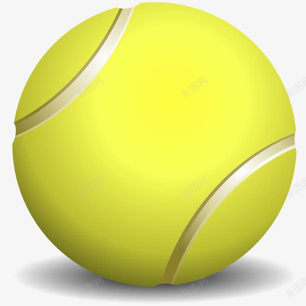 黄色网球png免抠素材_新图网 https://ixintu.com 球 网球 黄色球 黄色的