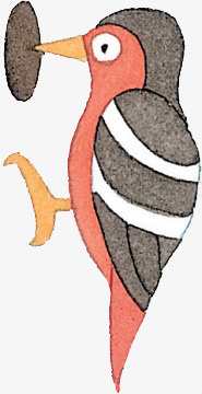 手绘啄木鸟png免抠素材_新图网 https://ixintu.com 啄木鸟 手绘 手绘画 矢量装饰 装饰