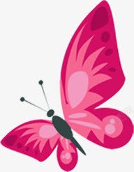 粉色手绘水彩蝴蝶素材