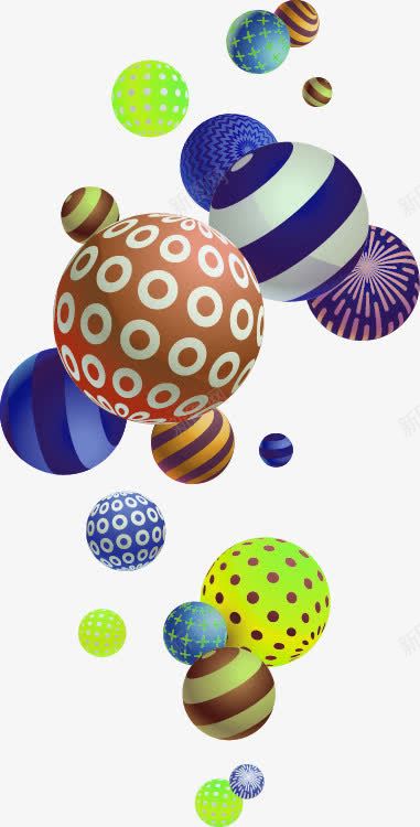 飞跃小球png免抠素材_新图网 https://ixintu.com 节日素材 装饰素材 飞跃小球