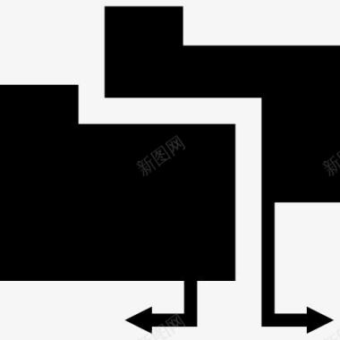 共享文件夹界面符号黑色文件夹图标图标