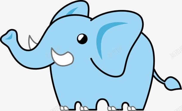小象png免抠素材_新图网 https://ixintu.com 卡通小象 小象图标 蓝色小象