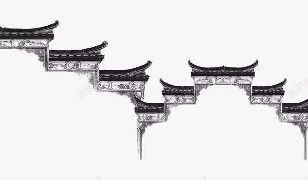 复古建筑png免抠素材_新图网 https://ixintu.com 卡通 复古 建筑 手绘
