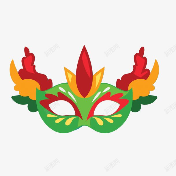 绿色面具舞会png免抠素材_新图网 https://ixintu.com 绿色 绿色矢量 舞会 面具 面具舞会