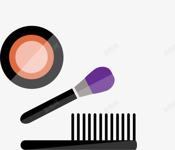 女性化妆用品png免抠素材_新图网 https://ixintu.com 化妆 化妆品 化妆用品 女性 梳子