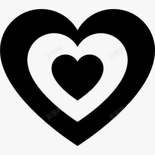 三颗心叠加图标png_新图网 https://ixintu.com 和平的心 形状 情人 情人节 爱 爱人