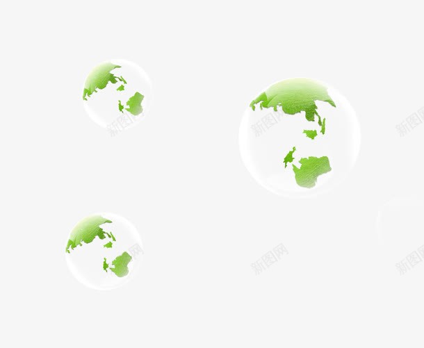 透明地球png免抠素材_新图网 https://ixintu.com 地球 绿色 透明
