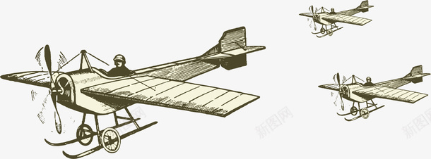 二战飞机手绘矢量图ai免抠素材_新图网 https://ixintu.com 古典 唯美 时尚 矢量图