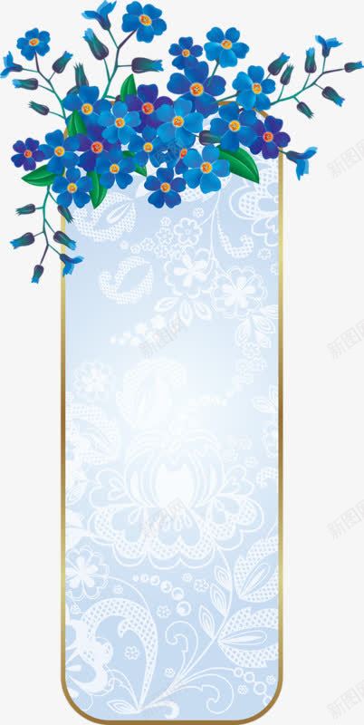 花朵花纹图案png免抠素材_新图网 https://ixintu.com 花纹 蓝色 蓝花 装饰