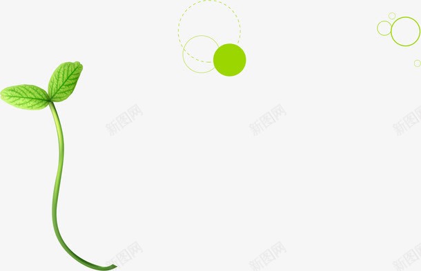 绿色发芽植物树叶气泡png免抠素材_新图网 https://ixintu.com 发芽 树叶 植物 气泡 绿色