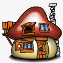 外部蓝精灵的房子png免抠素材_新图网 https://ixintu.com exterior smurfhouse 外部