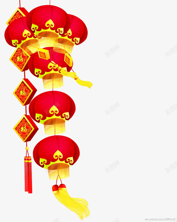 新年喜庆灯笼png免抠素材_新图网 https://ixintu.com 喜庆 新年 新年喜庆 灯笼 红色