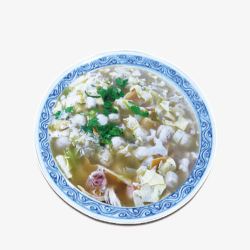 潮汕特产香菇鱼丸汤高清图片