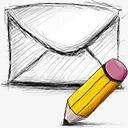 编辑电子邮件手绘网页图标集图标