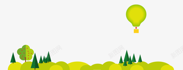 卡通绿树矢量图eps免抠素材_新图网 https://ixintu.com 卡通绿树 树木 气球 矢量绿树 绿树 矢量图