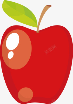 苹果手绘红色矢量图素材