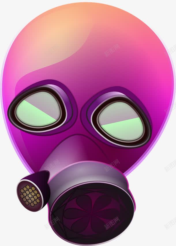 紫色的防毒面具png免抠素材_新图网 https://ixintu.com 氧气 紫色 防毒 面具