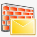 块电子邮件滤波器防火墙plasticxp图标图标