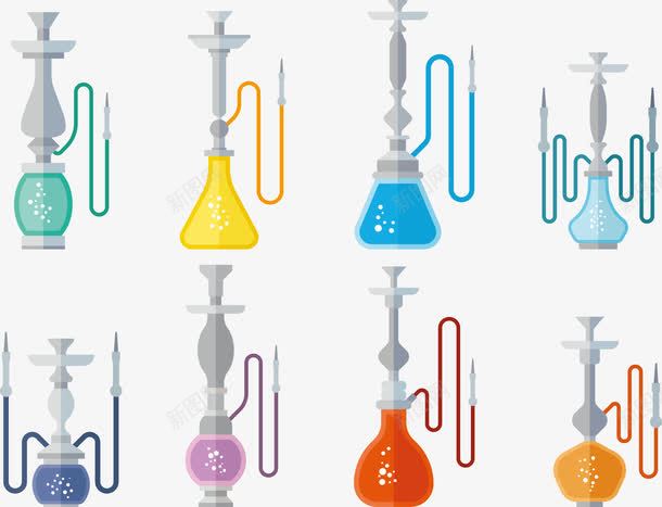 化学实验水烟筒插图png免抠素材_新图网 https://ixintu.com 化学实验用具