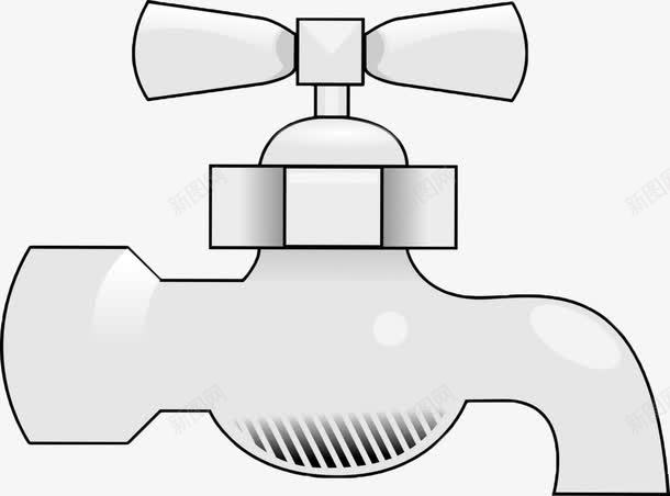 手绘水龙头png免抠素材_新图网 https://ixintu.com 手绘 水管 水龙头 水龙头流水 滴水 线条 节约用水