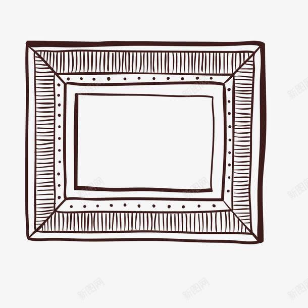 适量棕色手绘铅绘镜框png免抠素材_新图网 https://ixintu.com 手绘 棕色 相框 适量 铅绘 镜框