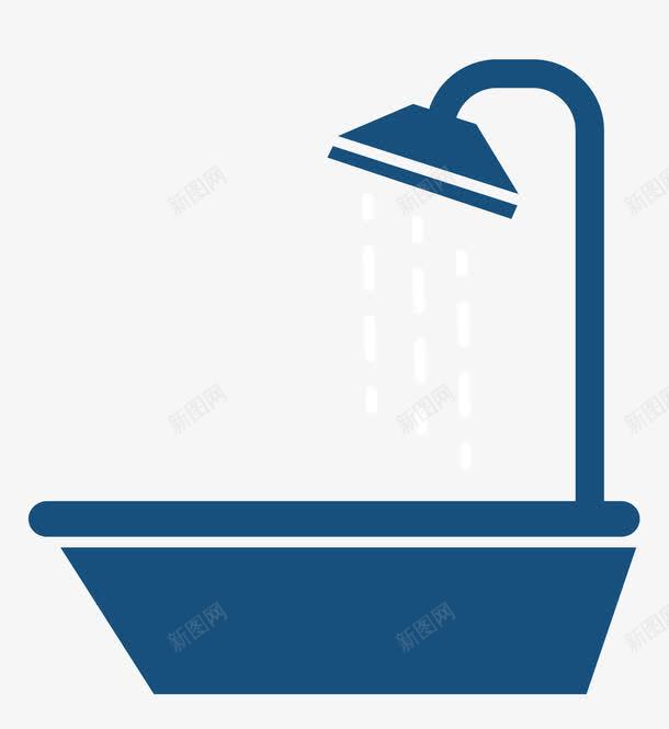 浴缸png免抠素材_新图网 https://ixintu.com 抽象 洗澡 浴缸 蓝色