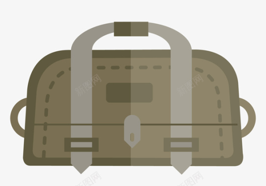 深色复古军旅包箱标矢量图图标图标