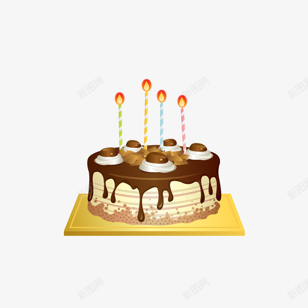 一份生日蛋糕矢量图ai免抠素材_新图网 https://ixintu.com 一份 生日蛋糕 食物 矢量图
