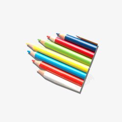 一排彩色铅笔素材
