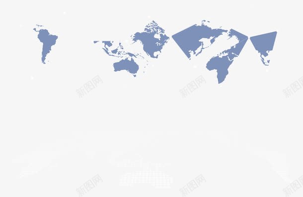世界地图和影子png免抠素材_新图网 https://ixintu.com 世界地图 反射 地图 科技 科技感地图 线条