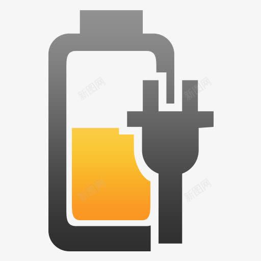 电池充电半插入任务栏通知图标png_新图网 https://ixintu.com Battery charging half plugged 充电 半 插入 电池