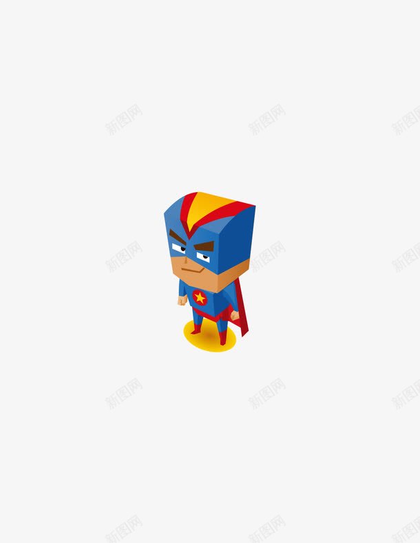 元素蓝色超人png免抠素材_新图网 https://ixintu.com 卡通手绘 矢量元素 矢量超人 蓝色超人 装饰图案