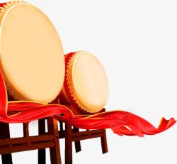 中国传统大鼓红色大鼓高清图片