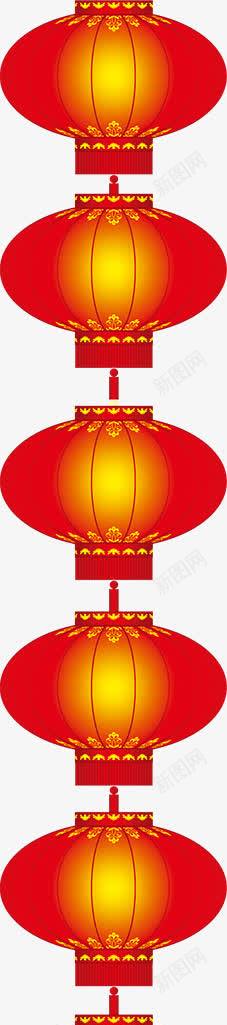 灯笼png免抠素材_新图网 https://ixintu.com 串联 亮灯 红色