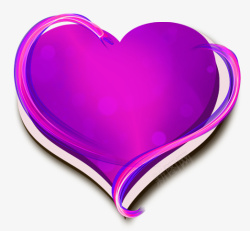 淘宝装饰紫色爱心素材