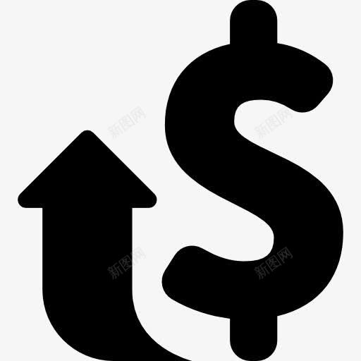 货币增长图标png_新图网 https://ixintu.com 价值 商业 经济 美元符号