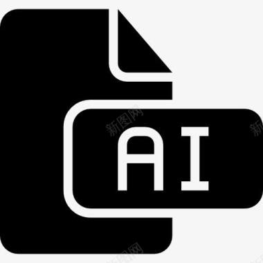 AI文档的黑色界面符号图标图标