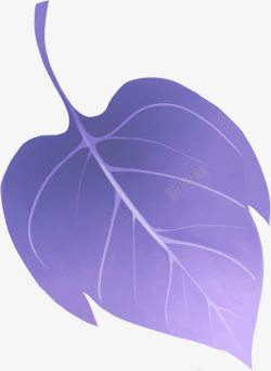 紫色创意卡通树叶素材
