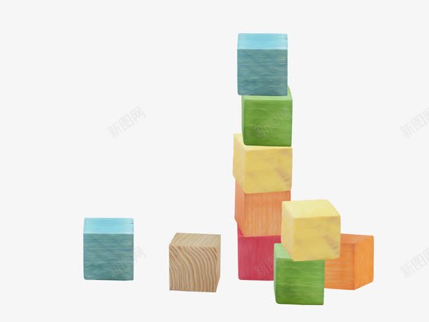 木质立方体png免抠素材_新图网 https://ixintu.com 创意立方体 彩色立方体 漂亮立方体 立方体
