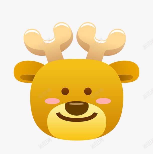 手绘鹿头png免抠素材_新图网 https://ixintu.com 圣诞节装饰 鹿 鹿头