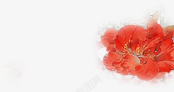 红色古典晕染花朵png免抠素材_新图网 https://ixintu.com 古典 晕染 红色 花朵