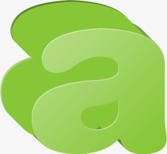 绿色立体字母A装饰png免抠素材_新图网 https://ixintu.com 字母 立体 绿色 装饰