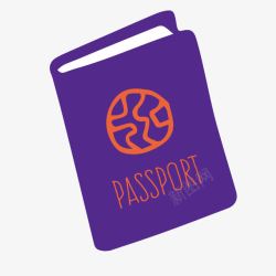 蓝色护照通行证素材