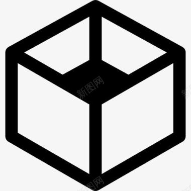 立方体无盖平方图标图标