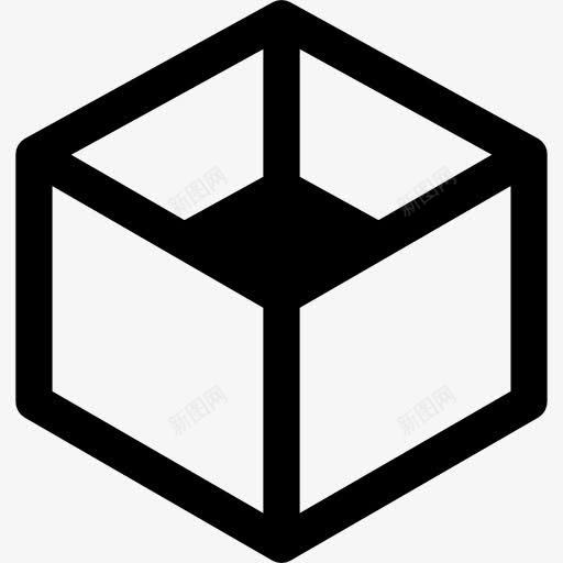 立方体无盖平方图标png_新图网 https://ixintu.com 平方 形状 没有基本的图标 盖 立方体