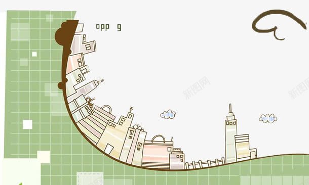 卡通手绘城市剪影png免抠素材_新图网 https://ixintu.com 剪影 卡通 城市 手绘 简单